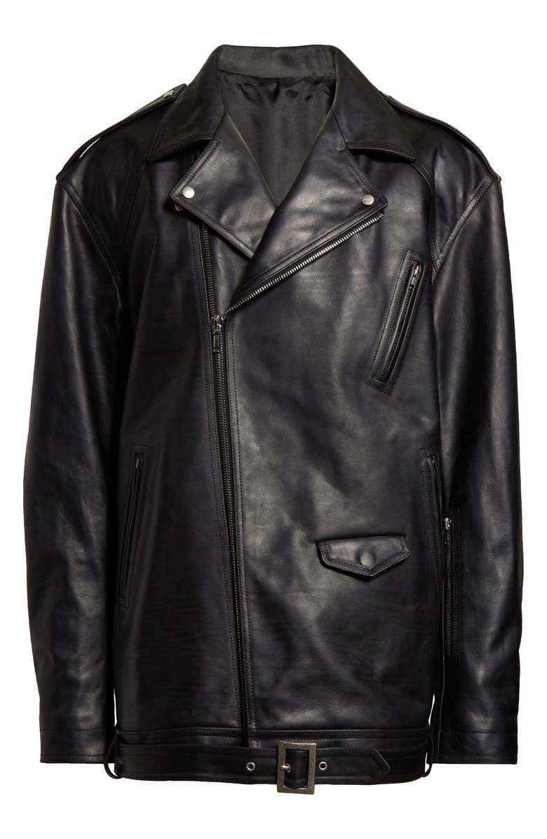 Rick Owens Luke Stooges Oversize Leather Moto Jacket | Nordstrom