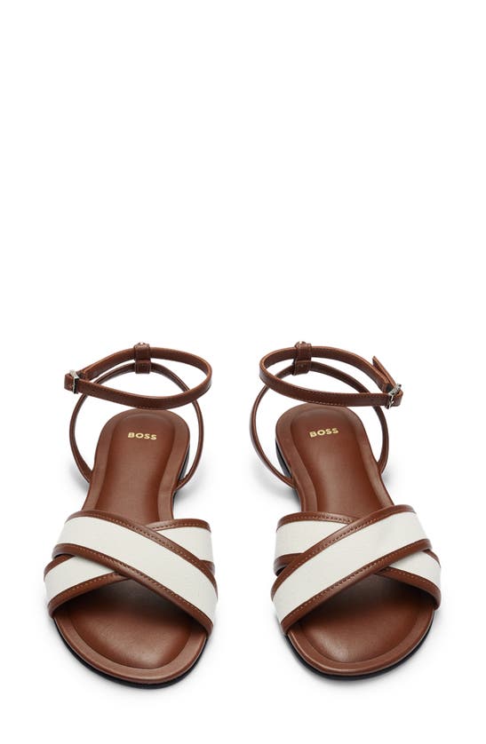 Shop Hugo Boss Millie Sandal In Rust