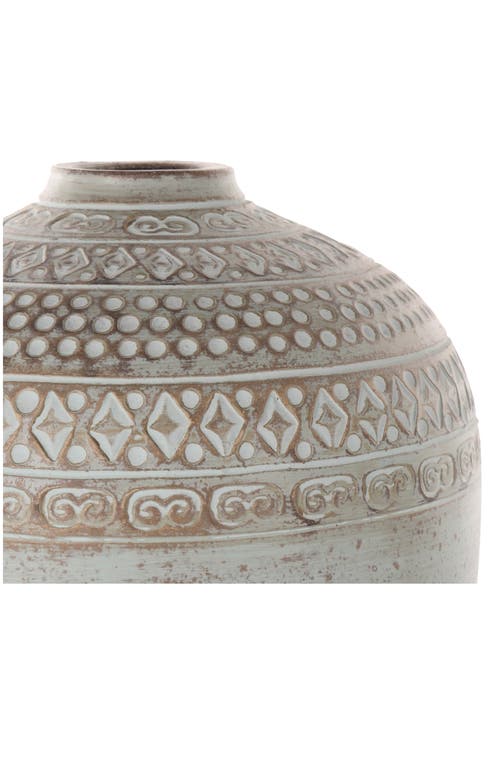 Ginger Birch Studio Green Ceramic Vase In Green