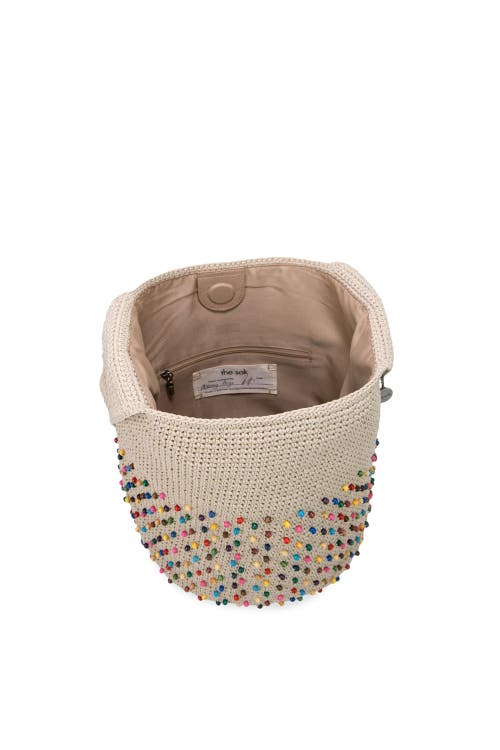 The Sak 120 Crochet Hobo In Ecru Multi Beads