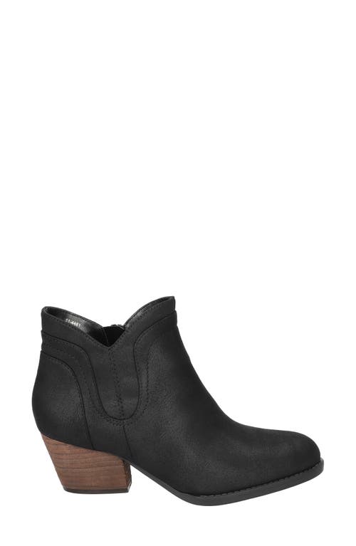 Bella Vita Trust Womens Block Heel Faux Leather Ankle Boots In Black