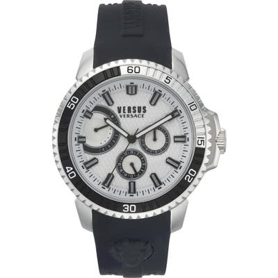 Versus Versace Aberdeen Silicone Strap Watch, 45Mm