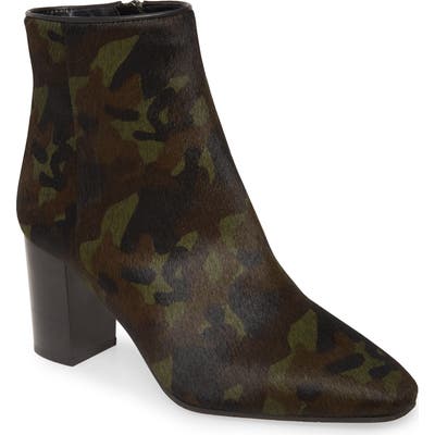 Aquatalia Florita Camo Print Genuine Calf Hair Bootie, Green