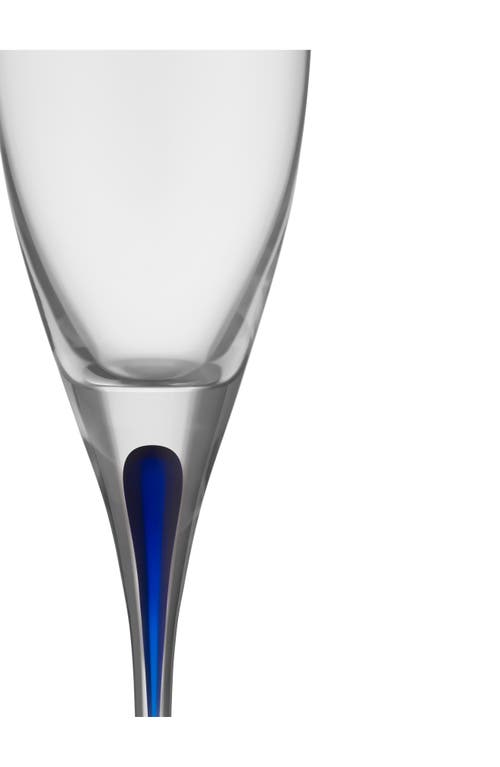Shop Orrefors Intermezzo Champagne Flute In Clear/blue