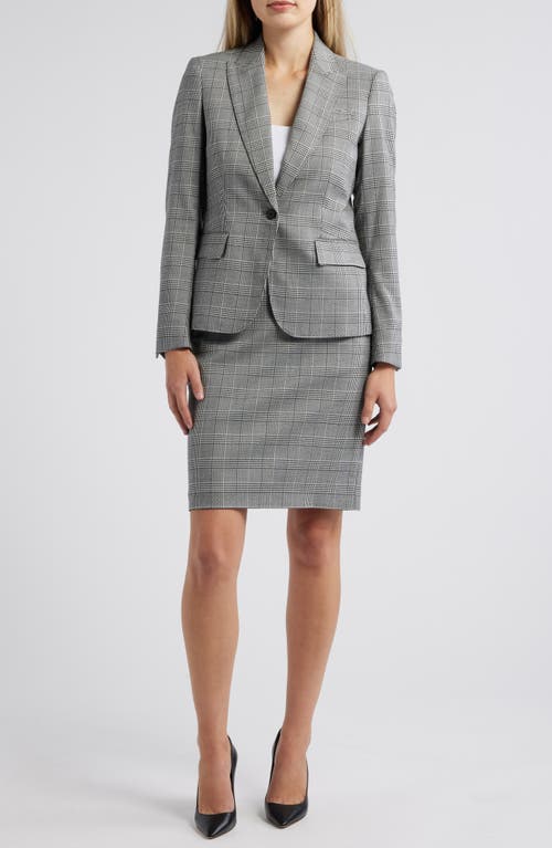 Anne Klein Howard Hawks Glen Plaid Blazer In Anne Black/bright Whit