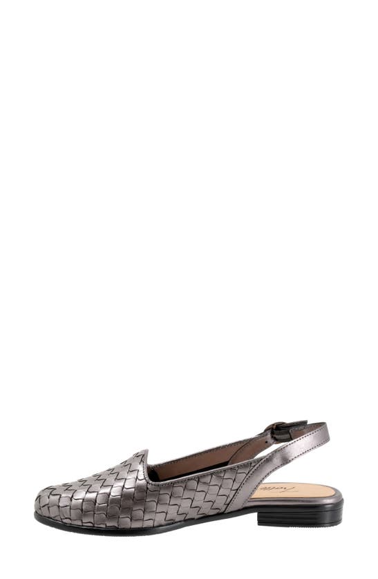 Trotters Lea Slingback Flat In Pewter