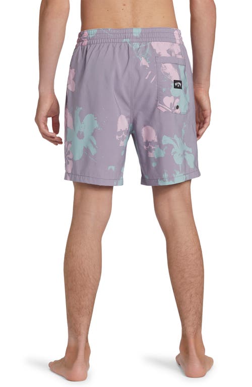 Shop Billabong Sundays Layback Water Repellent Board Shorts In Purple