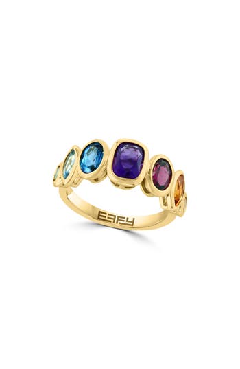 Shop Effy Stone Ring In Gold Multi