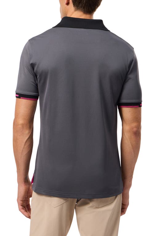 Shop Psycho Bunny Edmonds Sport Performance Polo In Blackened Pearl