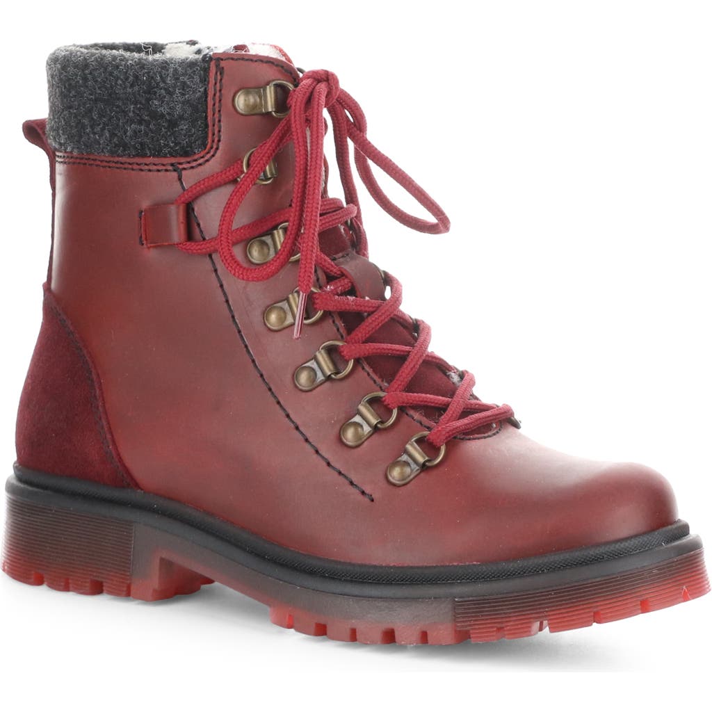 Bos. & Co. Axel Waterproof Boot In Red/sangria Saddle