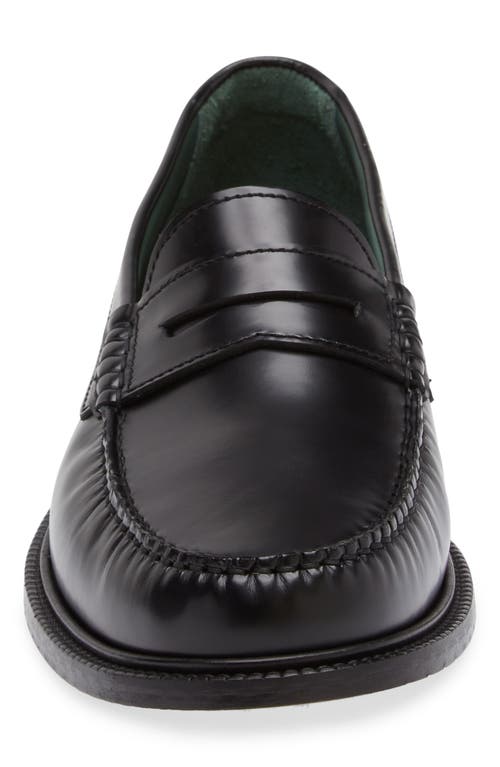 Shop Vinny's Yardee Penny Loafer In Black Polido Leather