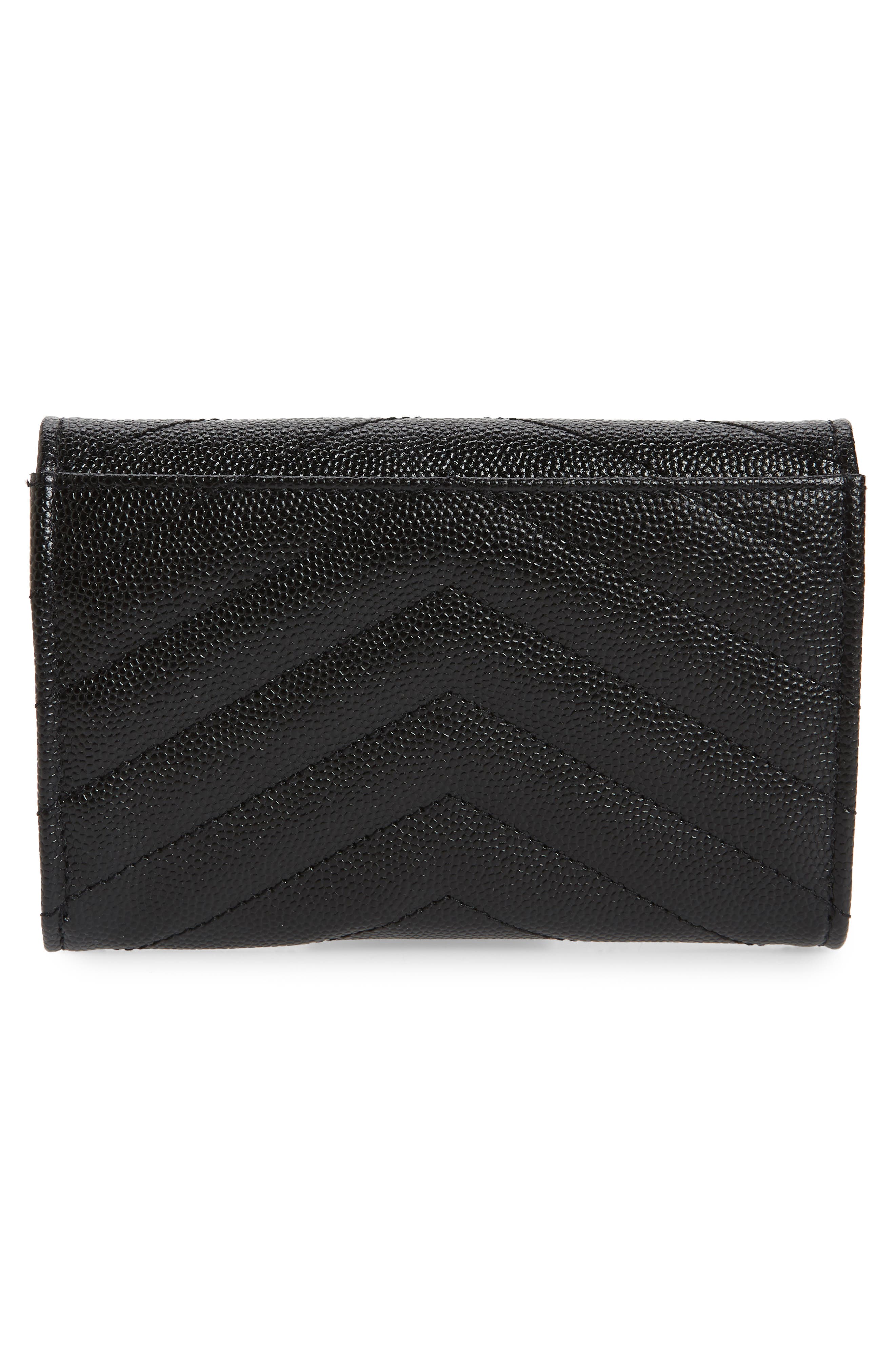 monogram quilted leather french wallet