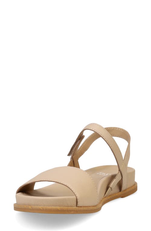 Eileen Fisher Demo Leather Sandal In Khaki/khaki