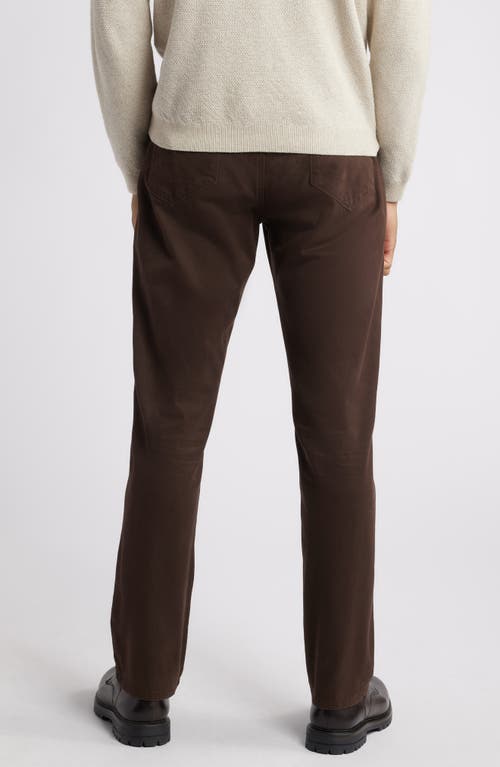 Johnston & Murphy Straight Leg Stretch Pima Cotton Pants In Brown