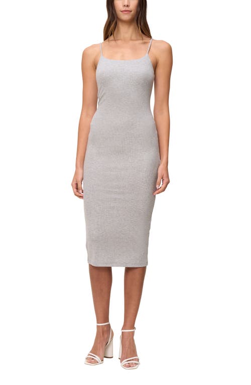 Shop The Standard Stitch The Spaghetti Strap Midi Dress In Heather Grey