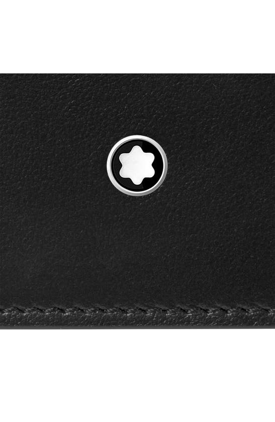 Shop Montblanc Soft Trifold Leather Card Holder In Black