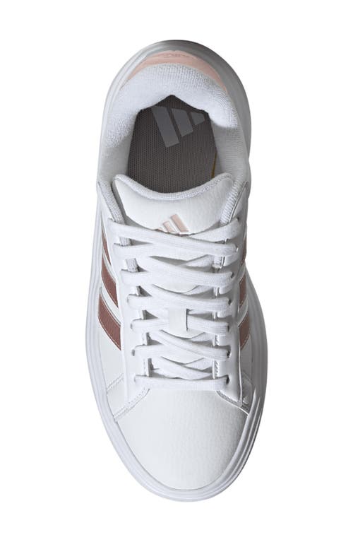 Adidas Originals Adidas Grand Court Platform Sneaker In White/pink/pink
