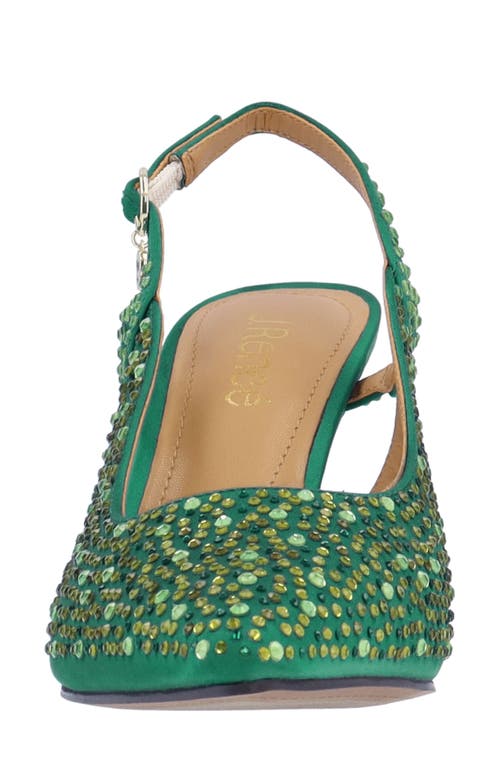 J. Reneé Viviene Slingback Pointed Toe Pump In Emerald