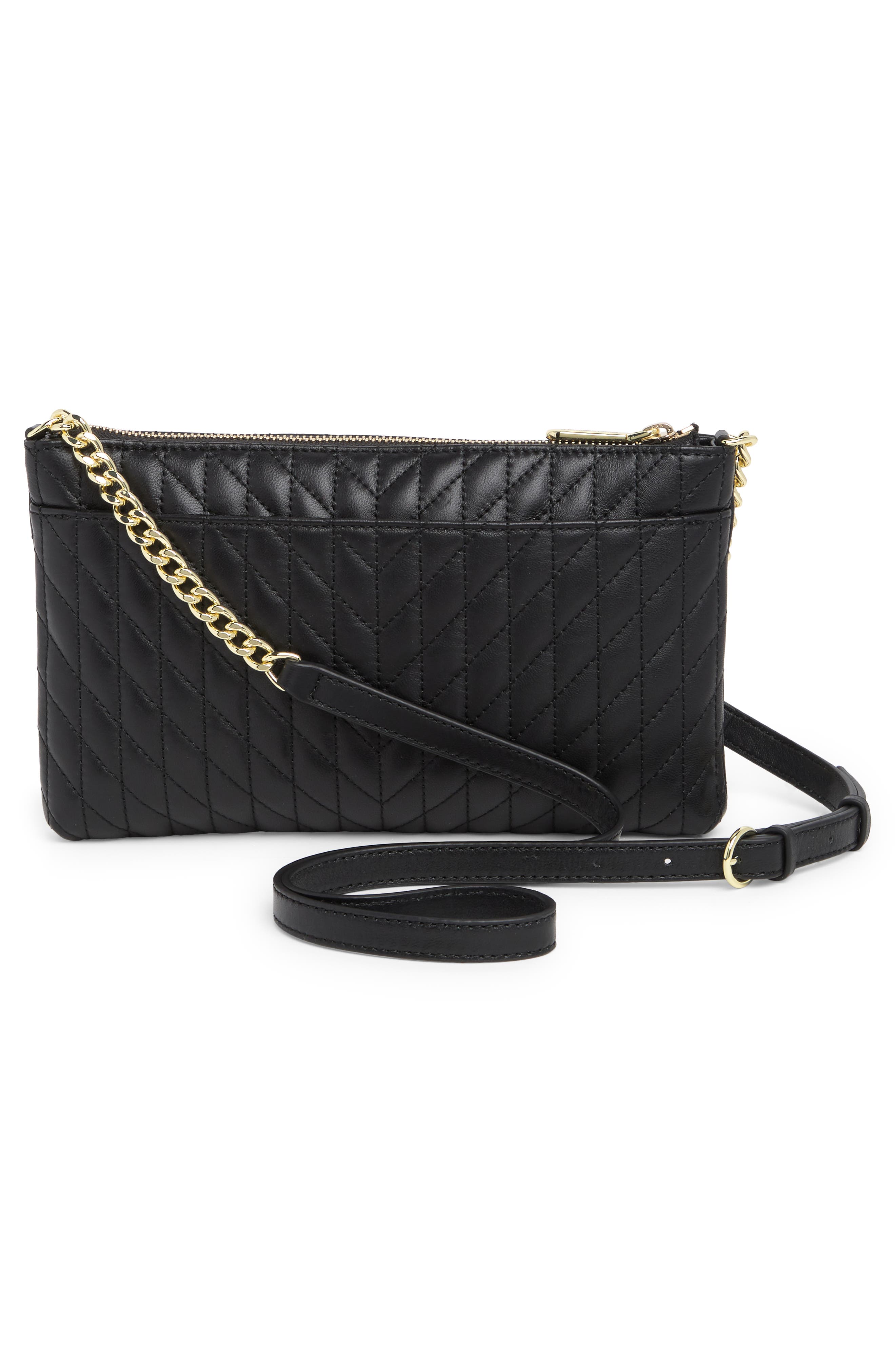 Karl Lagerfeld Paris Karolina Top Zip Leather Crossbody Bag Nordstromrack