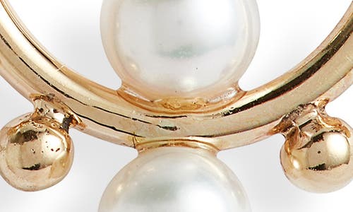 Poppy Finch Circle Bubble Cultured Pearl Drop Earrings In Gold