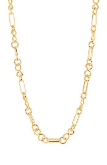 Sterling Forever Infinity Oval Link Chain Necklace In Gold