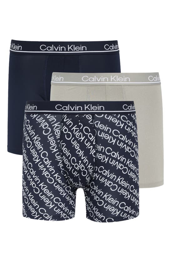 Calvin Klein 3-pack Boxer Briefs In A7r Grey Heathe