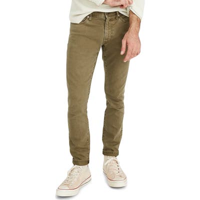 Madewell Garment Dyed Skinny Everyday Flex Jeans, Green