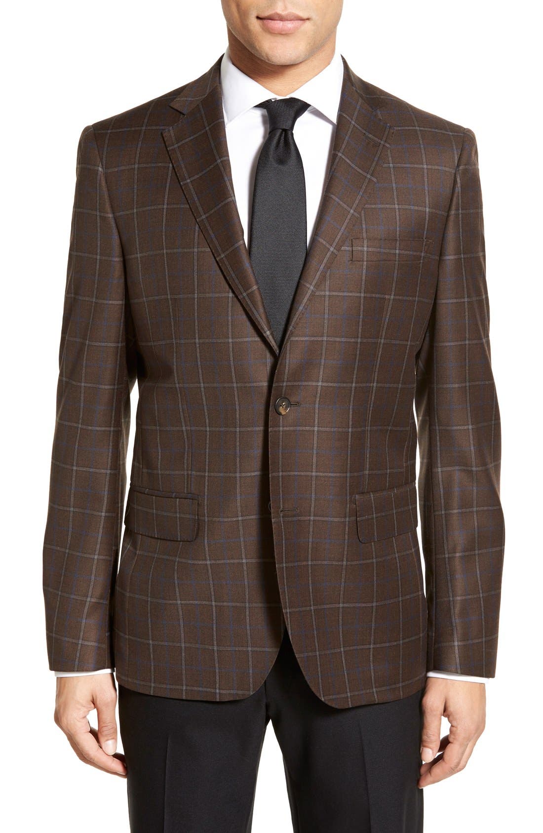 John W. Nordstrom® Classic Fit Plaid Wool Sport Coat Nordstrom