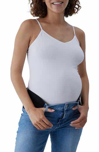 BRAVADO! BASICS Women's Seamless Maternity Nursing Tank Top Cami for  Breastfeeding with Adjustable Straps, White, XX-Large