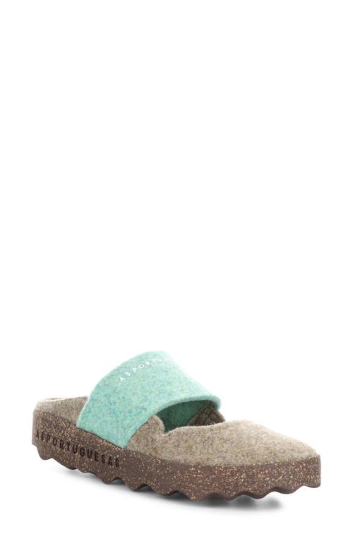 Shop Asportuguesas By Fly London Canu Mule In Taupe/green Felt