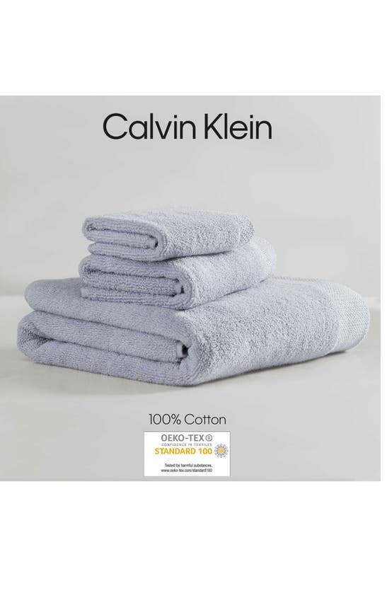 Shop Calvin Klein Entwine 3-piece Towel Set In Pastel Blue