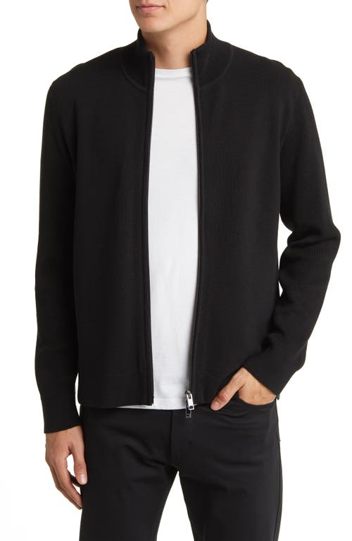 Theory Walton Knit Cotton Blend Jacket in Black at Nordstrom, Size Xx-Large