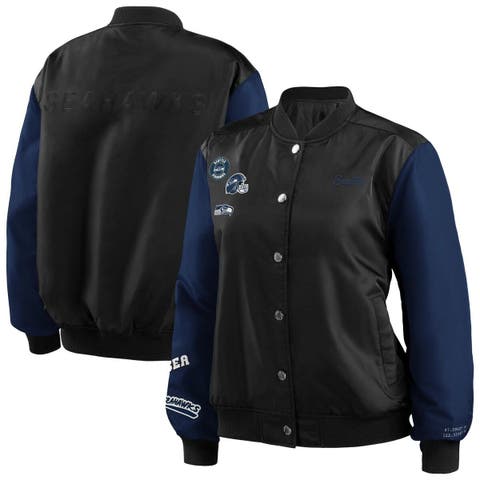 WEAR by Erin Andrews Women's WEAR by Erin Andrews Navy/White Dallas Cowboys  Full-Zip Varsity Jacket