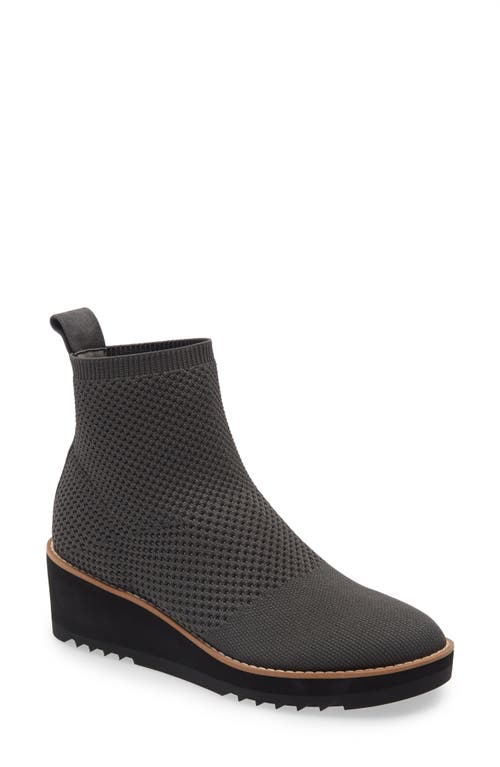 London Bootie in Graphite Stretch Fabric