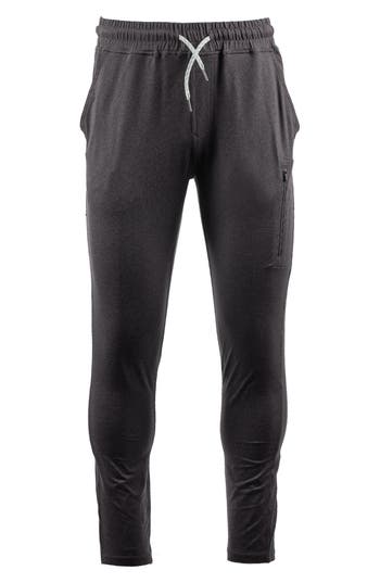 Burnside Soft Jersey Joggers In Heather Charcoal