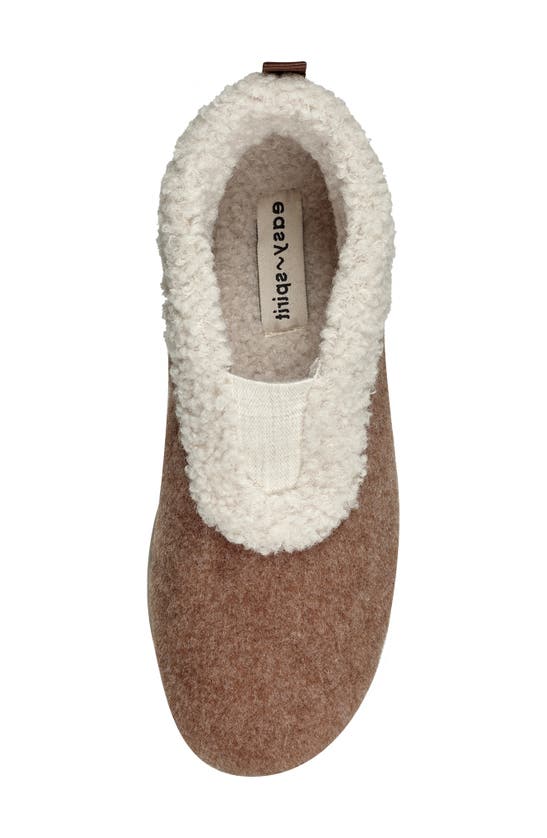 Easy Spirit Trepose Faux Shearling Lined Slipper In Medium Brown