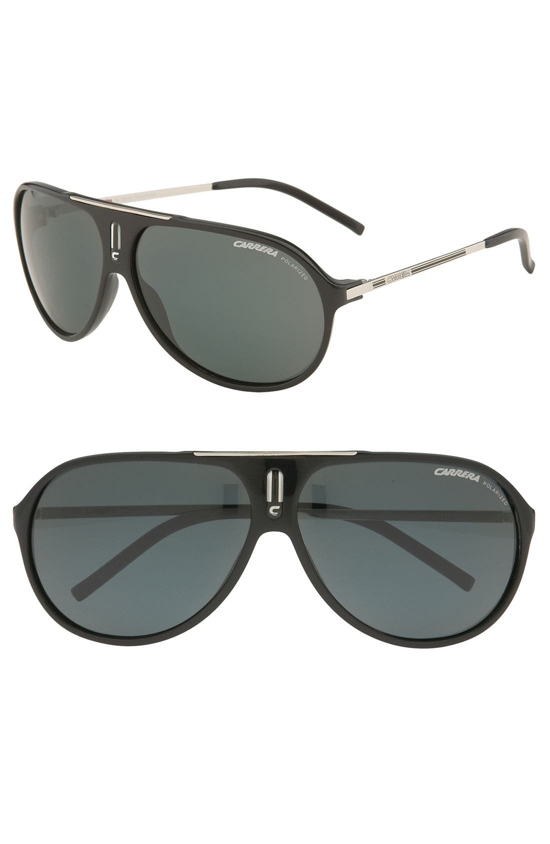 Carrera Eyewear 'Hot' 64mm Polarized Vintage Inspired Aviator