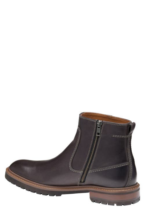 Shop Johnston & Murphy Barret Zip Boot In Charcoal Full Grain