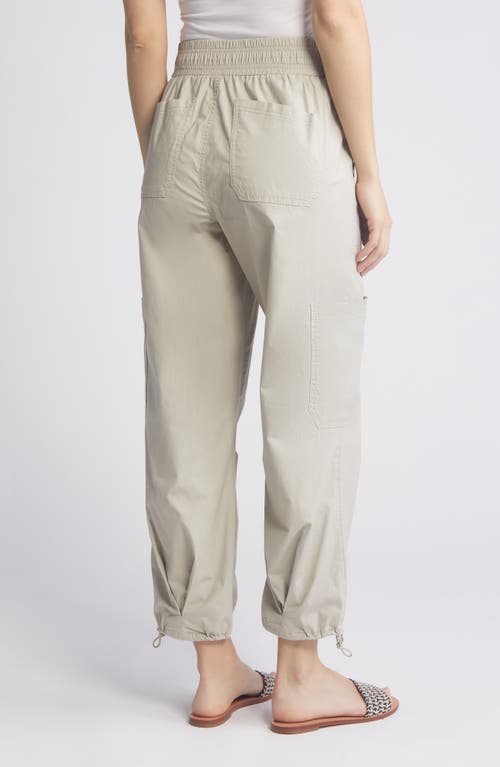 Wit & Wisdom 'ab'leisure Skyrise Pull-on Straight Leg Poplin Cargo Pants In Seashell