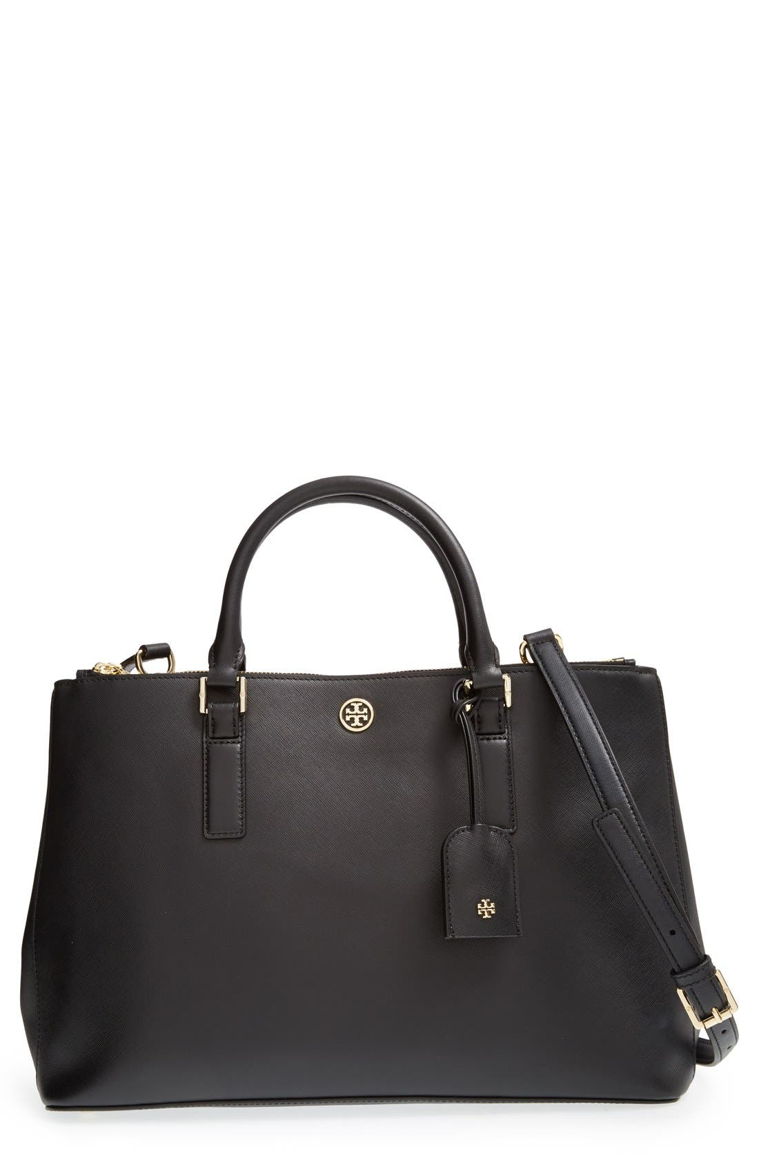 tory burch large robinson double zip tote