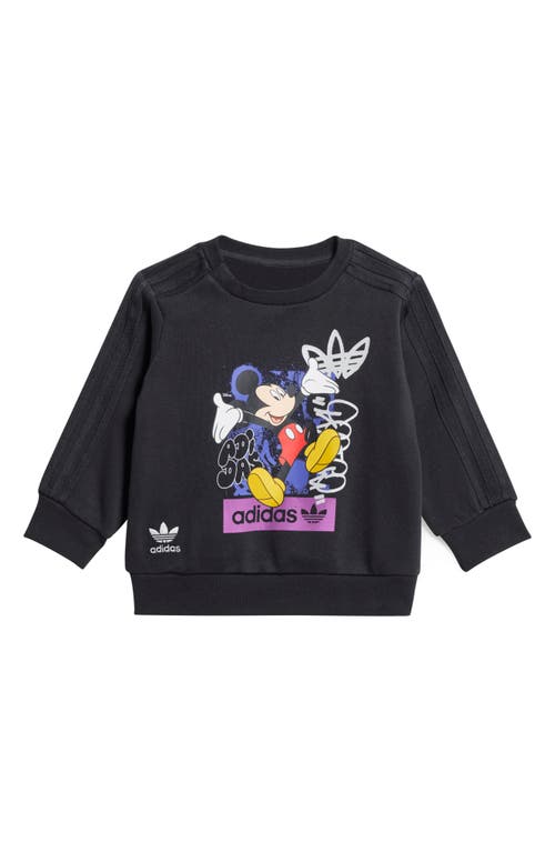 Shop Adidas Originals Adidas X Disney Kids' Mickey Mouse Sweatshirt & Joggers Set In Black