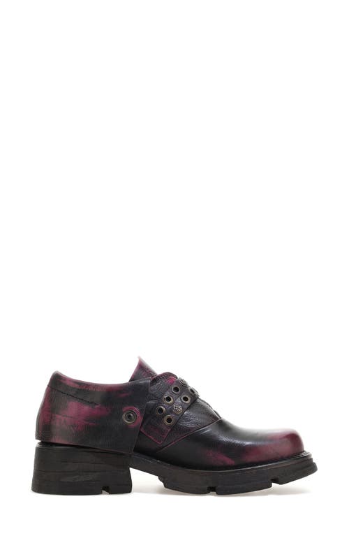 Shop As98 A.s.98 Leon Monk Strap Shoe In Distressed Fuchsia