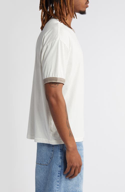 Shop Elwood Oversize Ringer Graphic T-shirt In Pearl/soil