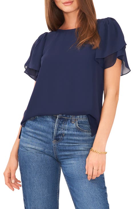 trist Institut selv Vince Camuto Tulip Sleeve Chiffon Top | Nordstrom