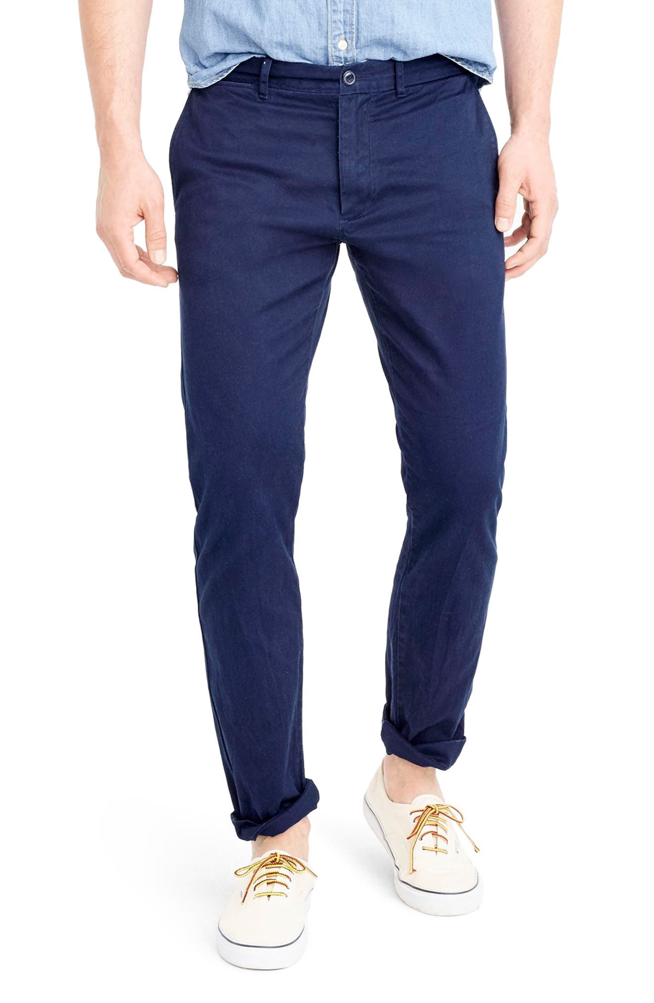 J Crew 484 Slim Fit Stretch Chino Pants In Blue