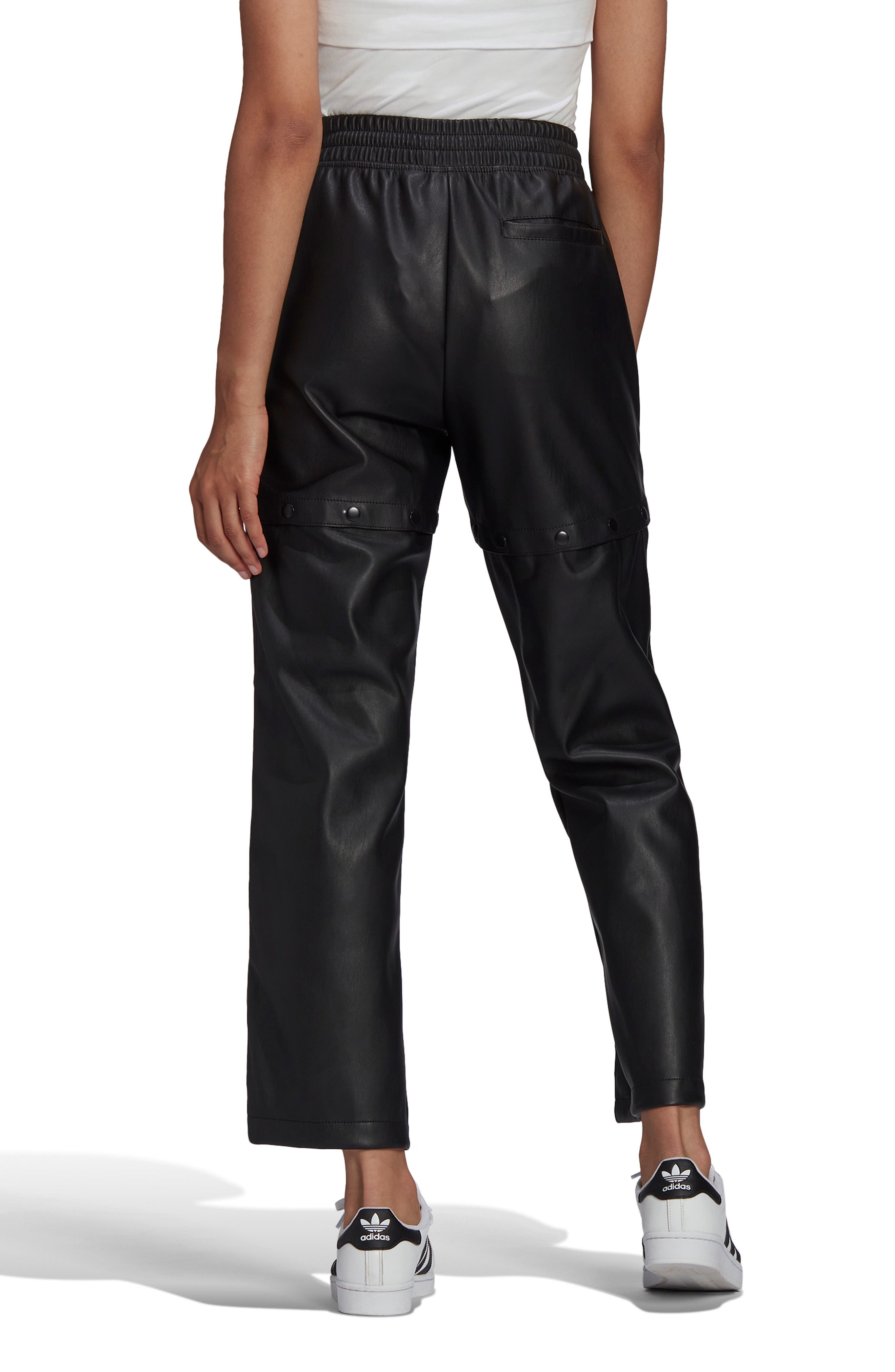 adidas faux leather pants