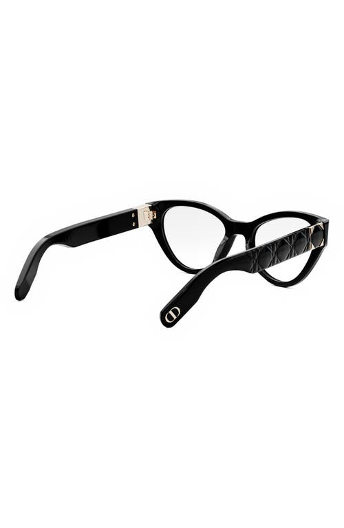 Shop Dior Lady 95.22 O B1i 52mm Cat Eye Optical Glasses In Shiny Black