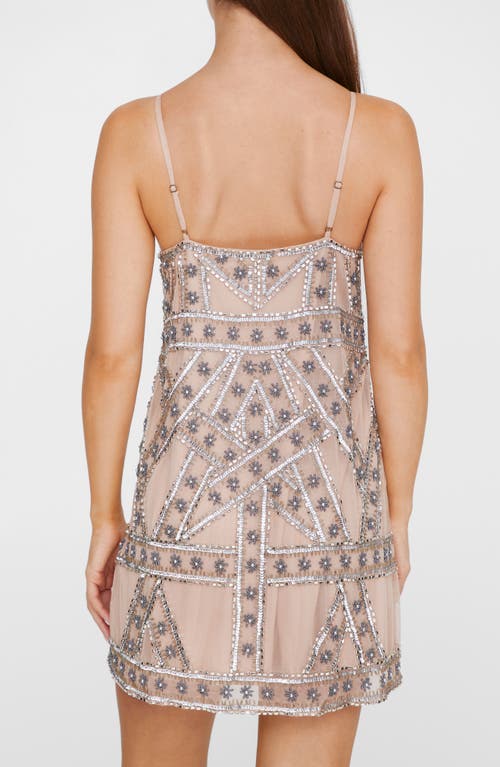 Shop Nasty Gal Beaded Sleeveless Minidress In Sand