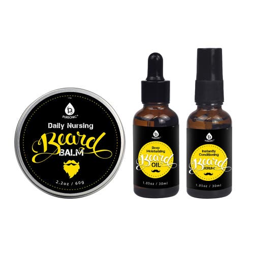 Pursonic Beard Care Grooming Kit In Black