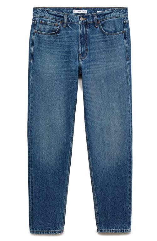 Shop Mango Bob Straight Leg Jeans In Dark Blue